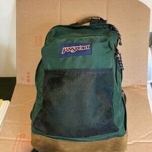Vintage leather-bottom Jansport  backpack